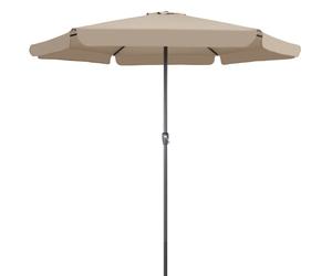 Sombrilla terraza XXL taupé 330cm diámetro manivela UV80+