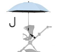 Sombrilla universal para cochecito de bebé antiUV 50+ 75-85 cm con pinza y brazo ajustables - Protección solar exterior para playa, jardín, paseo