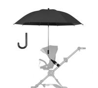 Sombrilla universal para cochecito de bebé antiUV 50+ 75-85 cm con pinza y brazo ajustables - Protección solar exterior para playa, jardín, paseo
