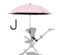 Sombrilla universal para cochecito de bebé antiUV 50+ 75-85 cm con pinza y brazo ajustables - Protección solar exterior para playa, jardín, paseo