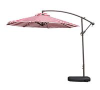 Sombrilla voladiza para exteriores con base, sombrilla de aluminio impermeable para jardín, piscina, mesa de comedor, rosso, 3*3m