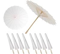 Sombrillas de Papels,Sombrilla Decorativa de Papel Blanca de 60 CM de Diámetro,Pintura Decorativa Paraguas de Boda para El Banquete de Boda Decoraciones Nupciales Fotografía Exhibición de Arte (10)