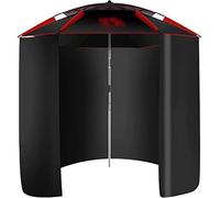 Sombrillas for exteriores Patio Sombrilla universal de 360 °, Paraguas de pesca impermeable de vinilo grueso, Paraguas de parque con tela Negro, Tamaño: 2,2 m