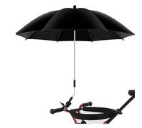 Sombrillas para Cochecito de 30 Pulgadas, Sombrilla Ajustable para Silla para Caminar en la Playa, Jardín, Paraguas Universal con Clip para Sillas de Ruedas, Bicicletas, Cochecitos, Carritos(negro)