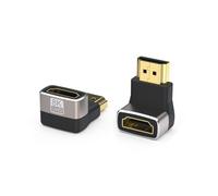 SOMDARHK Adaptador HDMI 8K, 2 unidades, adaptador de ángulo HDMI de 90 grados, extensor de conector HDMI 2.1 macho a hembra, soporta 8K a 60Hz para monitor, laptop, proyector