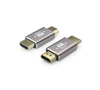 SOMDARHK Adaptador HDMI 8K de 180 grados, 2 unidades, adaptador de acoplador HDMI macho a macho 2.1 puerto chapado en oro, 8K a 60Hz compatible con laptop, monitor, proyector