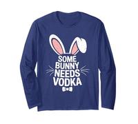 Some Bunny Needs Wodka para Beber en una Divertida Fiesta de Pascua Manga Larga