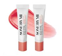 SOME BY MI V10 Hyal Lip Sun Protector Rosy - Pack de 2, 13g - Bálsamo labial coreano con color y SPF 15 para labios secos y sensibles - Hidratación con ácido hialurónico y vitamina E - Cuidado coreano