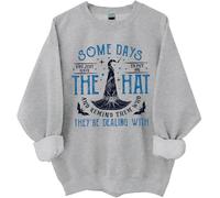 Some Days I Just Have To Put On The Hat Sudadera con texto en inglés "Are Dealing With Shirt", camisas divertidas de Halloween, gris, XXL