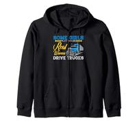 Some Girls Play House Real Women Drive Trucks Trucker Mom Sudadera con Capucha