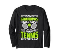 Some Grandpas Take Naps Real Grandpa Play Tennis Manga Larga