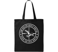 Some Men are Merely Hunting Others are Duck Hunting - Bolsa de algodón ecológico natural, color negro, Black, Talla única