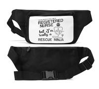 Some People Call Me A Registered Nurse But I'm Really A Rescue Ninja - Riñonera unisex, color negro, Black, Talla única