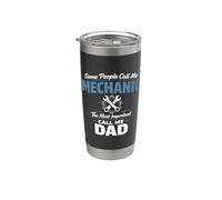 Some People Call Me Mechanic Dad Blue Collar Job Daddy Vaso térmico de acero inoxidable de doble pared