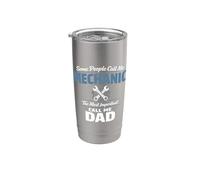 Some People Call Me Mechanic Dad Blue Collar Job Daddy Vaso térmico de acero inoxidable de doble pared