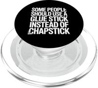 Some People Need A Glue Stick Not Chapstick PopSockets PopGrip para MagSafe