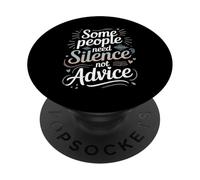 Some People Need Silence Not Advice Verdad introvertida - PopSockets PopGrip Adhesivo