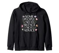 Some People Need Silence Not Advice Verdad introvertida |- Sudadera con Capucha