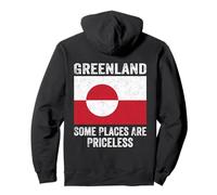 Some Places Are Priceless - Bandera Retro Vintage de Groenlandia Sudadera con Capucha