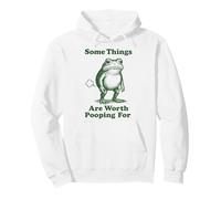 Some Things Are Worth Pooping For Frog Sudadera con Capucha