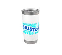 Somebody in Bristol Loves Me Modern Boho Vibe Vaso térmico de acero inoxidable de doble pared