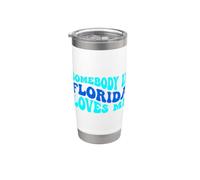 Somebody in Florida Loves Me Modern Boho Vibe Vaso térmico de acero inoxidable de doble pared