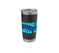 Somebody in France Loves Me Modern Boho Vibe Vaso térmico de acero inoxidable de doble pared