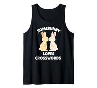 Somebunny ama crucigramas Lindo Conejo de Pascua Cruciverbalist Camiseta sin Mangas