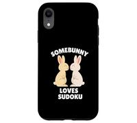 Somebunny ama el Sudoku Lindo Conejo de Pascua Entusiasta de Rompecabezas Carcasa para iPhone XR