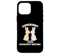 Somebunny ama la Escritura de biografía Lindo Regalo de Conejo de Pascua Carcasa para iPhone 16 Pro MAX
