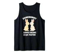 Somebunny ama ser un probador de Control de Calidad, Bonito Regalo de Trabajo de Conejo de Pascua Camiseta sin Mangas