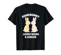 Somebunny Loves Being a Singer - Bonito Regalo de Trabajo de Conejo de Pascua Camiseta