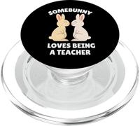 Somebunny Loves Being a Teacher - Bonito Regalo de Trabajo de Conejo de Pascua PopSockets PopGrip para MagSafe