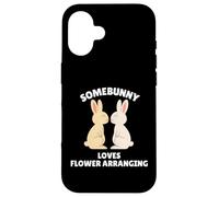 Somebunny Loves Flower Arranging Pascua Bunny Floristería Regalo Carcasa para iPhone 16