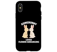 Somebunny Loves Flower Arranging Pascua Bunny Floristería Regalo Carcasa para iPhone X/XS