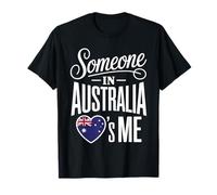 Someone In Australia Loves Me Heart Flag Camiseta