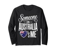 Someone In Australia Loves Me Heart Flag Manga Larga