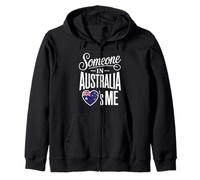 Someone In Australia Loves Me Heart Flag Sudadera con Capucha