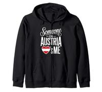 Someone In Austria Loves Me Long Distance Austria Sudadera con Capucha