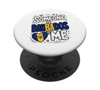 Someone In Barbados Loves Me Barbados Pride PopSockets PopGrip Adhesivo