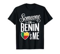 Someone In Benin Loves Me Long Distance Romantic Family Camiseta
