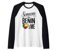Someone In Benin Loves Me Long Distance Romantic Family Camiseta Manga Raglan