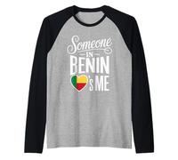 Someone In Benin Loves Me Long Distance Romantic Family Camiseta Manga Raglan