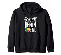 Someone In Benin Loves Me Long Distance Romantic Family Sudadera con Capucha