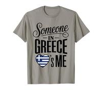 Someone In Greece Loves Me Greek Heart Flag Camiseta