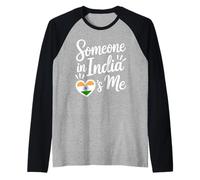 Someone In India Loves Me Indian Camiseta Manga Raglan