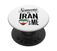 Someone In Iran Loves Me Iranian Flag Heart PopSockets PopGrip Adhesivo