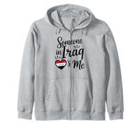 Someone In Iraq Loves Me Heart Iraq Flag Family Sudadera con Capucha