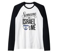 Someone In Israel Loves Me Heart Flag Israel Camiseta Manga Raglan