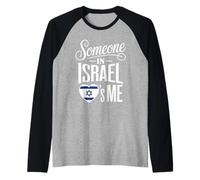 Someone In Israel Loves Me Heart Flag Israel Camiseta Manga Raglan